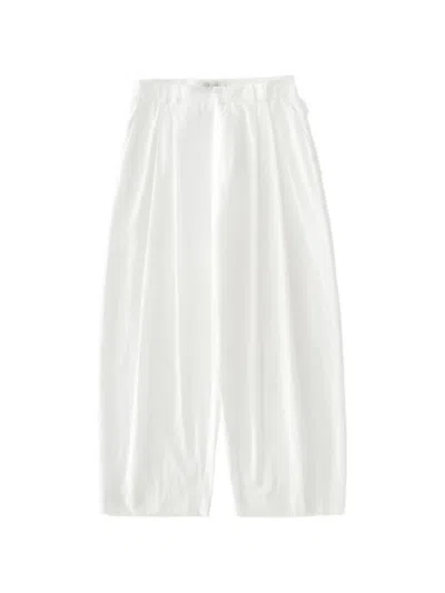 Studio Nicholson Double Pleat Trousers In White