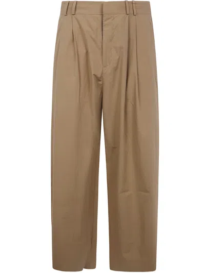 Studio Nicholson Double Pleat Volume Pant In Green