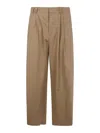 Studio Nicholson Double Pleat Volume Pant In Nude & Neutrals