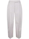 Studio Nicholson Double Pleat Wide Leg Trousers In Gray