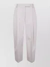 Studio Nicholson Double Pleat Wide Leg Trousers In White