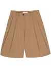 Studio Nicholson Cito Cotton Shorts In Brown
