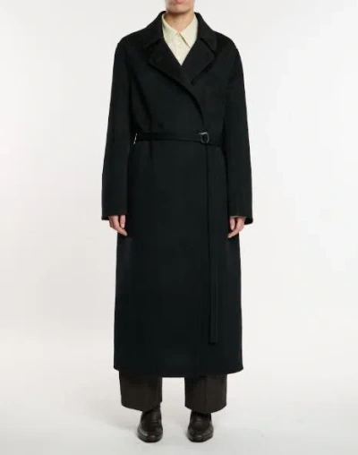 Studio Nicholson Double-faced Wool Coat In Black
