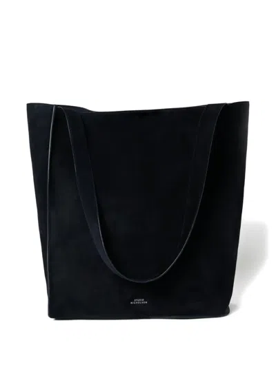Studio Nicholson Doublet Slouch Suede Shoulder Bag In Blue