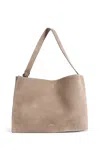 Studio Nicholson Reflection Suede Tote Shoulder Bag In Neutral