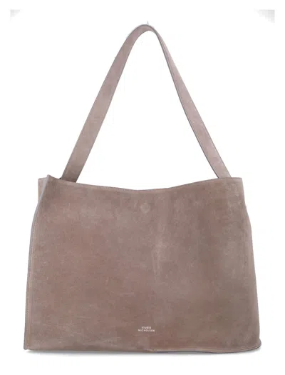 Studio Nicholson Doublet Suede Tote In Brown