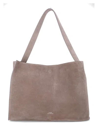 Studio Nicholson Doublet Suede Tote In Clay