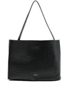 Studio Nicholson Black Doublet Leather Tote In Black