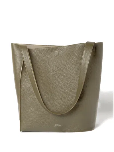Studio Nicholson Doublet Type 2 Grained Leather Shoulder Bag In Green