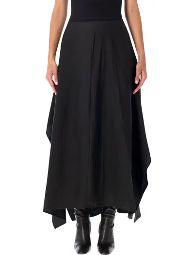 Studio Nicholson Draped Maxi Skirt In Black