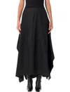 Studio Nicholson Draped Maxi Skirt In Nero