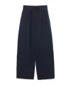 Studio Nicholson Drawstring Linen-blend Trousers In Blue