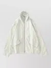 Studio Nicholson Drawstring Collar Zip Jacket Long Sleeves In White