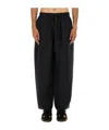 Studio Nicholson Relaxed Fit Black Pants With Elastic Waistband In Black