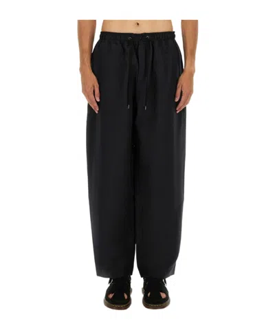 STUDIO NICHOLSON DRAWSTRING LINEN-BLEND TROUSERS