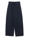 Studio Nicholson Drawstring Linen-blend Trousers In Blue