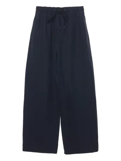 STUDIO NICHOLSON DRAWSTRING LINEN-BLEND TROUSERS