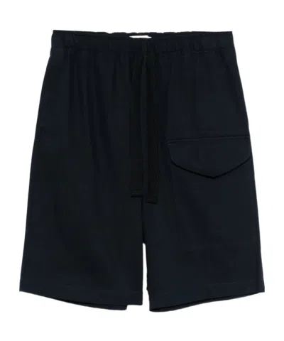 Studio Nicholson Drawstring Shorts In Black