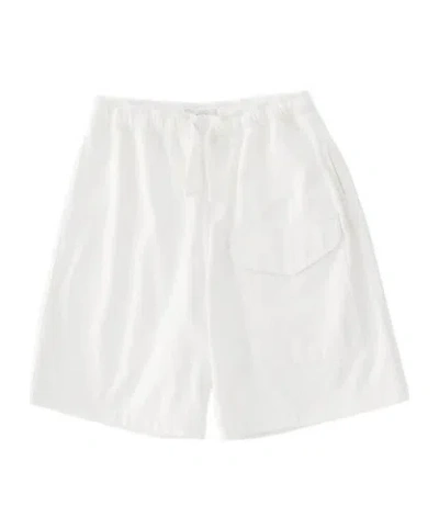 Studio Nicholson Drawstring Shorts In White