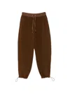 Studio Nicholson Drawstring Trousers In Brown