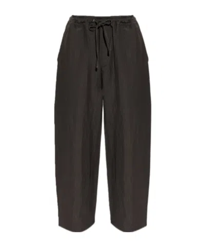 Studio Nicholson Drawstring Trousers In Brown