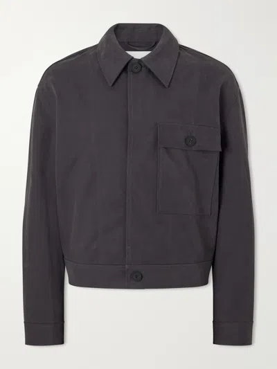 Studio Nicholson Drey Cotton-twill Jacket In Blue