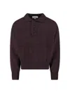 Studio Nicholson Classic Knit Sweater In Rich Brown Hue In Purple