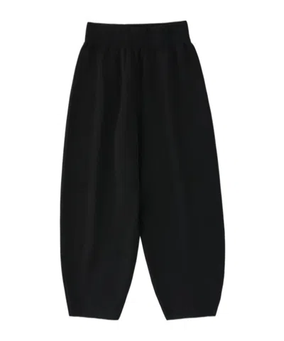 Studio Nicholson Elastic Waist Casual Pants In Black