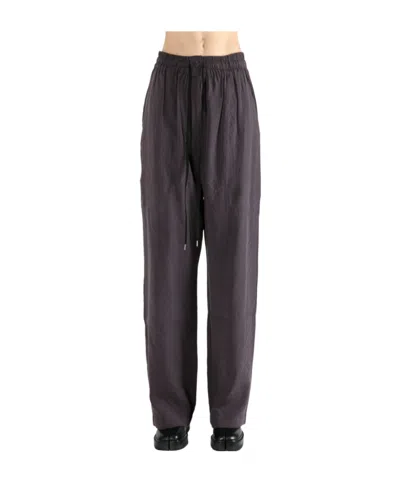 Studio Nicholson Elastic Waist Casual Pants In Purple