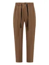 Studio Nicholson Elasticated-drawcord Trousers In Brown