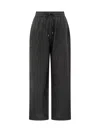 Studio Nicholson Capel Drawstring Straight-leg Trousers In Black