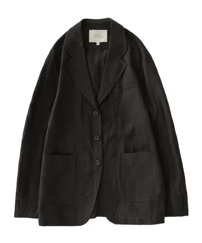 Studio Nicholson Elkin Notch-lapel Jacket In Mineral Color
