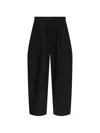 Studio Nicholson Peached Pleated Wide-leg Cotton-twill Trousers In Black