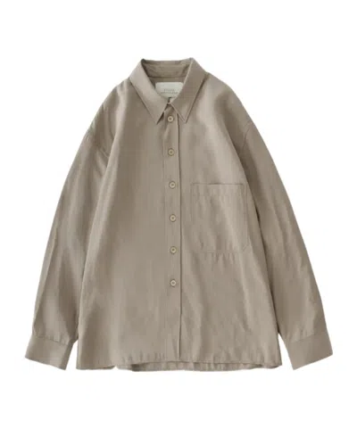 Studio Nicholson Emper Patch-pocket Shirt In Neutral