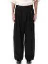 Studio Nicholson Typewriter Straight-leg Cotton-poplin Trousers In Brown