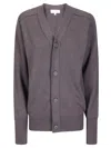 Studio Nicholson Extra-fine Merino Wool Cardigan In Gray