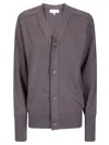 Studio Nicholson Extra-fine Merino Wool Cardigan In Gray