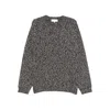 Studio Nicholson Textured Multicolour Sweater With Dynamic Pattern In Gray