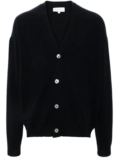 Studio Nicholson Fine-knit Cardigan In Blue