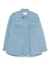 Studio Nicholson Flap-pocket Shirt In Blue