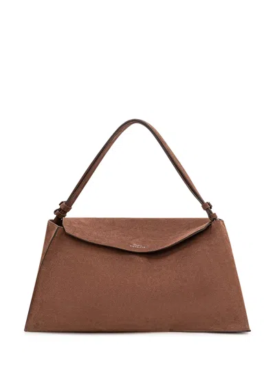 Studio Nicholson Folded Mini Shoulder Bag With Artistic Design In Cocoa