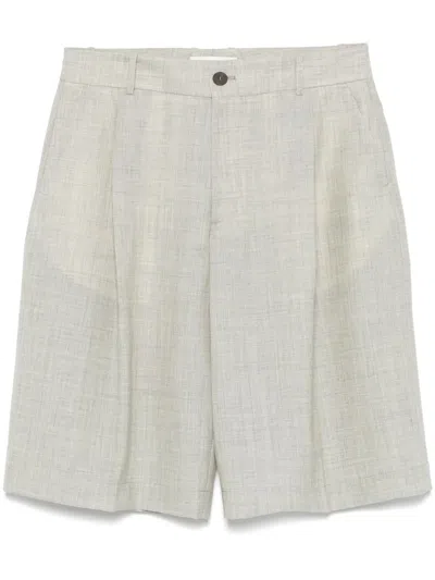 Studio Nicholson Fowld Shorts In Beige