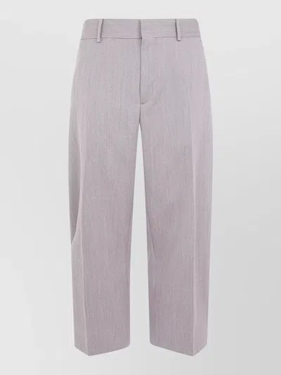 Studio Nicholson Fume Wide-leg Tailored Trousers In Pure Virgin Wool In Gray