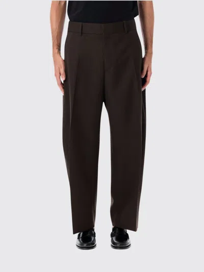 Studio Nicholson Fume Tailored Wide-leg Trousers In A Fine Wool Blend In Brown