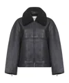 Studio Nicholson Fur Coat In Black