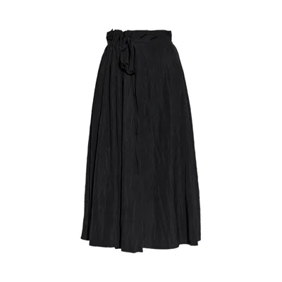 Pre-owned Studio Nicholson Gathered Wrap Skirt 'black' | Women's Size 8