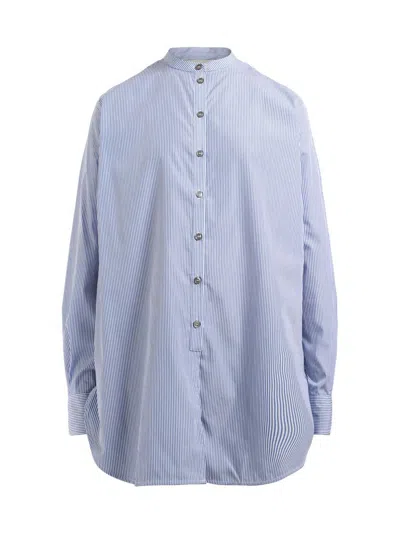 Studio Nicholson Granded Collar Shirt Clothing In Blue