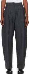 Studio Nicholson Pleated Trousers With Pockets And Loops In Black
