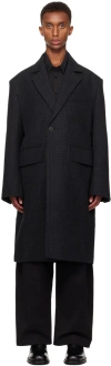 Studio Nicholson Gray Brooke Coat In Multi