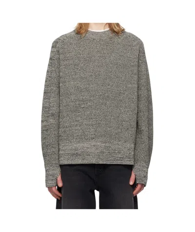 Studio Nicholson Gray Coe Sweater In Navy Twist